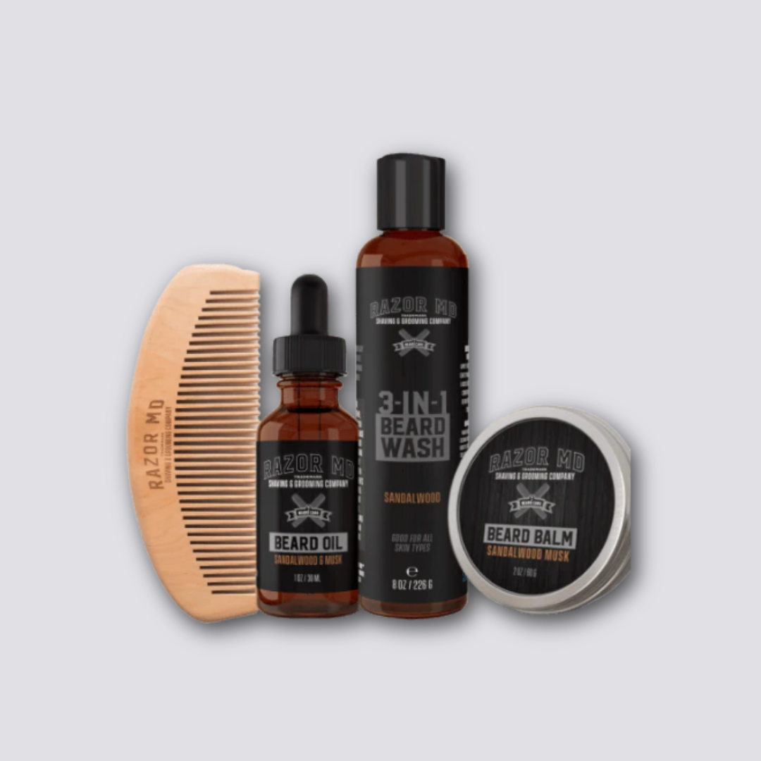 BEARD BUNDLE AND GIFT SET - 4 PACK