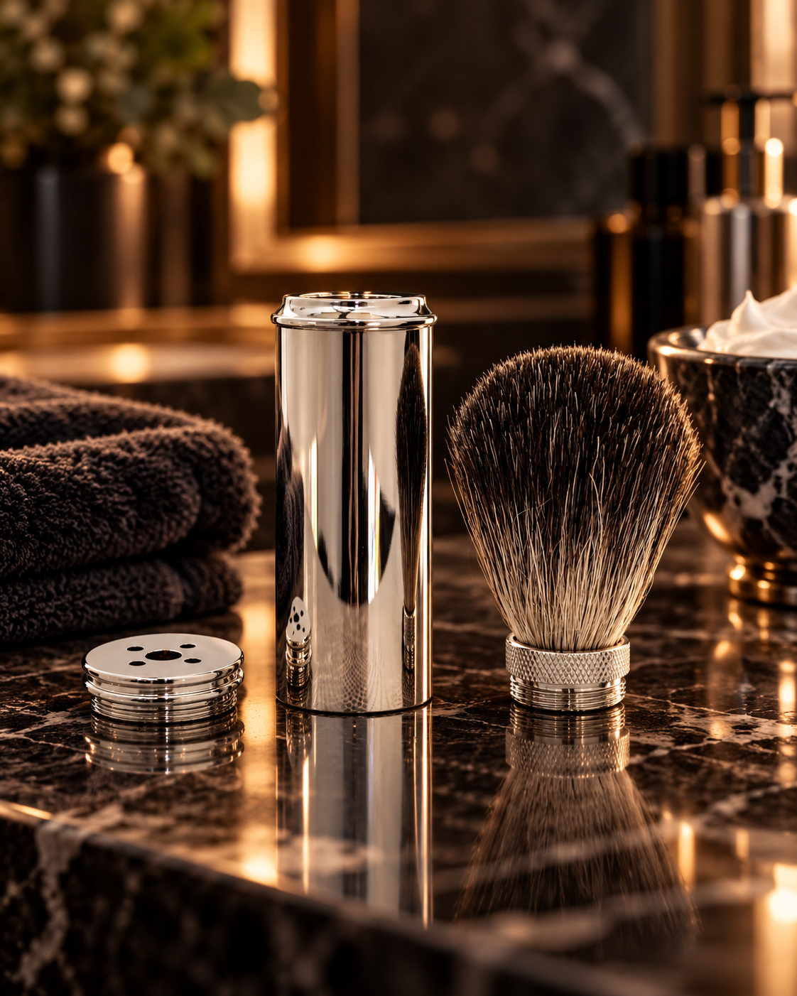 CR21 Travel Shave Brush - 3 piece