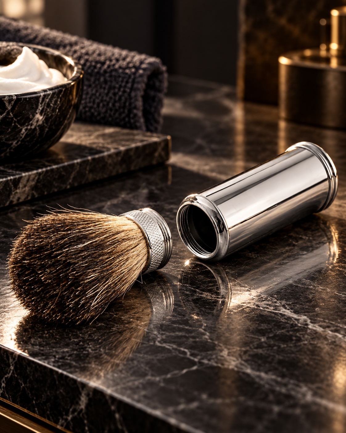 CR21 Travel Shave Brush - 3 piece