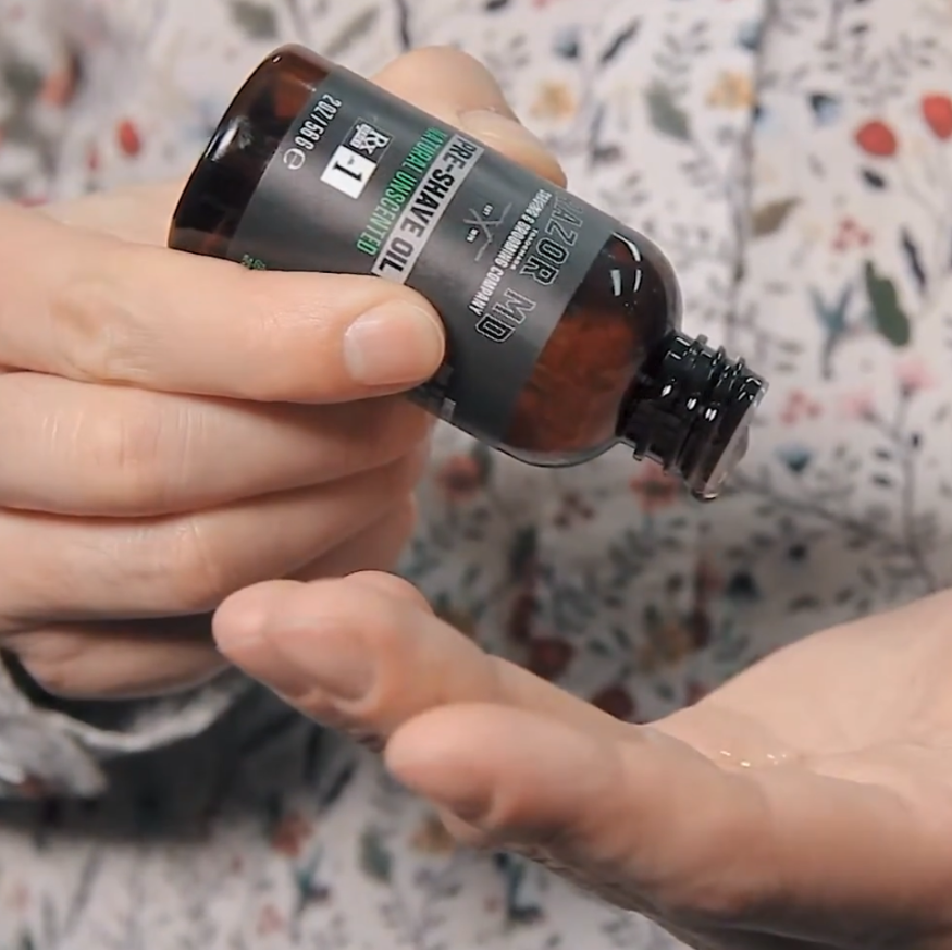 Sérum huileux de pré-rasage naturel sans parfum